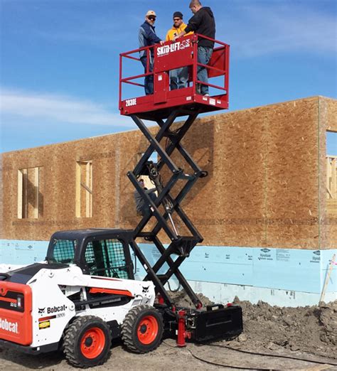 man lift for skid steer|forklift skid lift attachment.